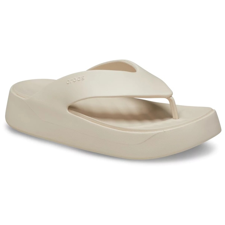 Crocs, Papuci flip-flop Femei Croslite, Getaway Platform 209410 Flip, Bvsacej, Bej, 36-37
