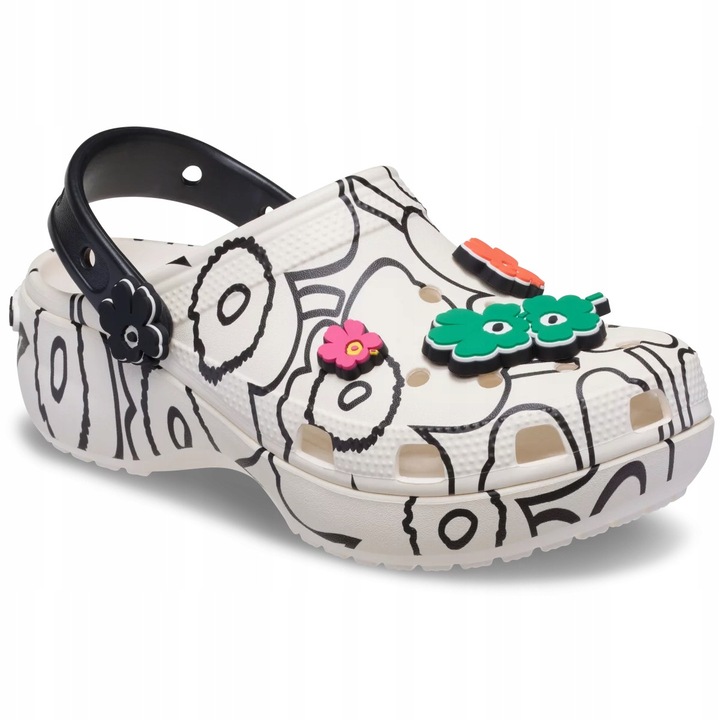 Crocs Saboti Femei Classic Platform Marimekko Clog 211411 Multidwqfwq, Alb, 37-38