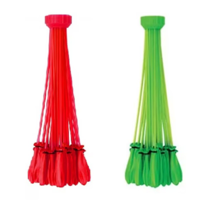 Set 400 baloane umplere cu apa rapida, plastic, latex, verde, rosu