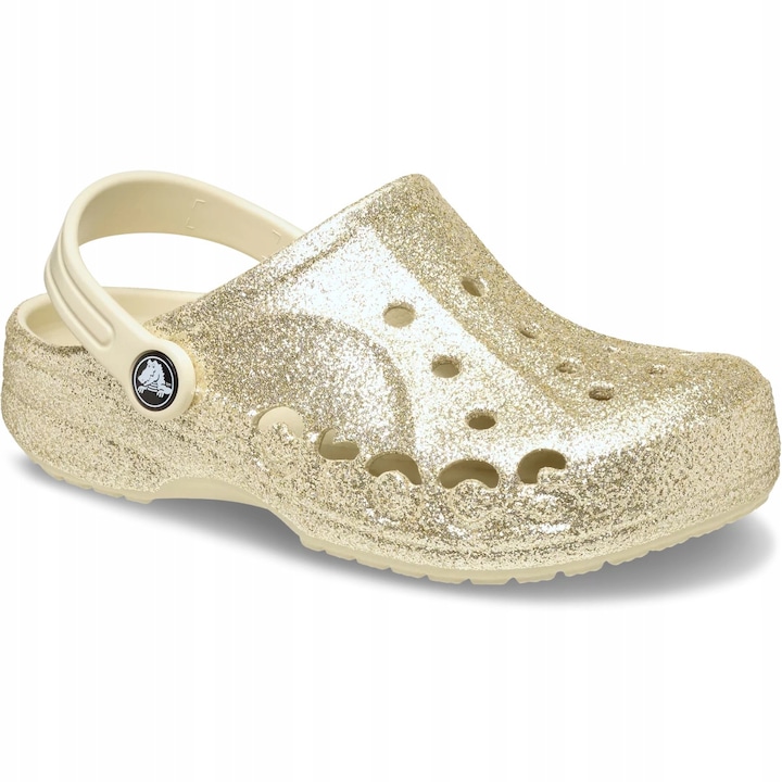 Crocs Saboti unisex copii Baya Glitter Winter Whitedwqfwq, Alb