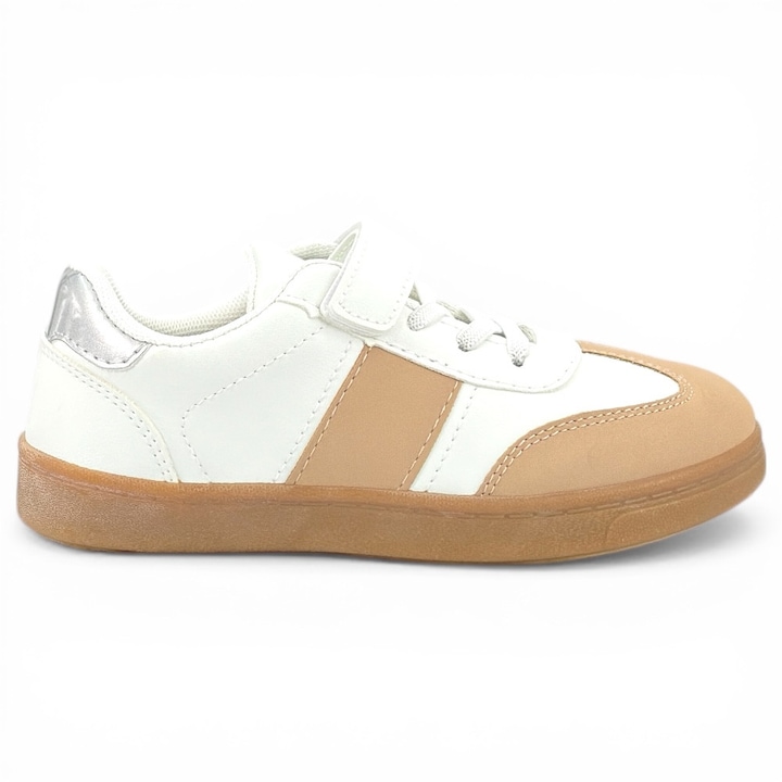 PAntofi sport CLUB, Alb crem