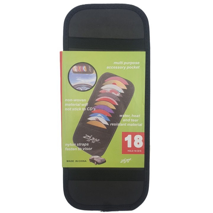 Etui pentru CD-uri, RHEANA, 18 bucati, 34x15cm