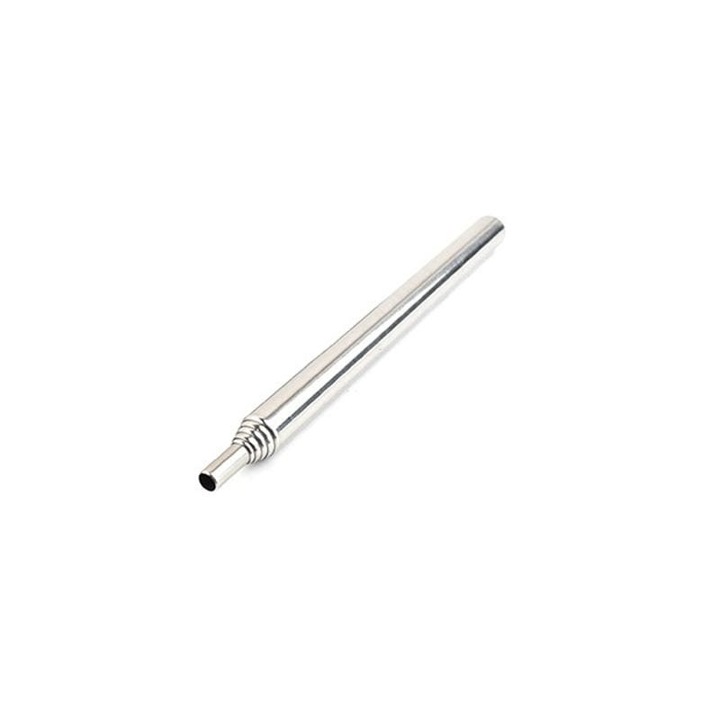 Tub suflat aer pentru aprindere foc, pliabil, aluminiu, usor, accesoriu supravietuire camping si drumetii, 21 g