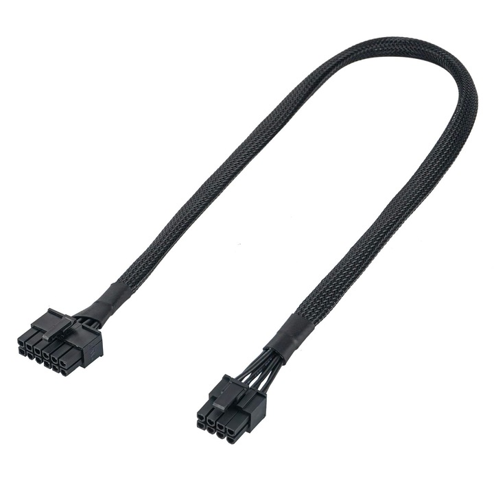 Cablu PCIe YieJoya, 12 pini la 8 pini (6+2), pentru surse Be Quiet, cablu imbracat (sleeved)