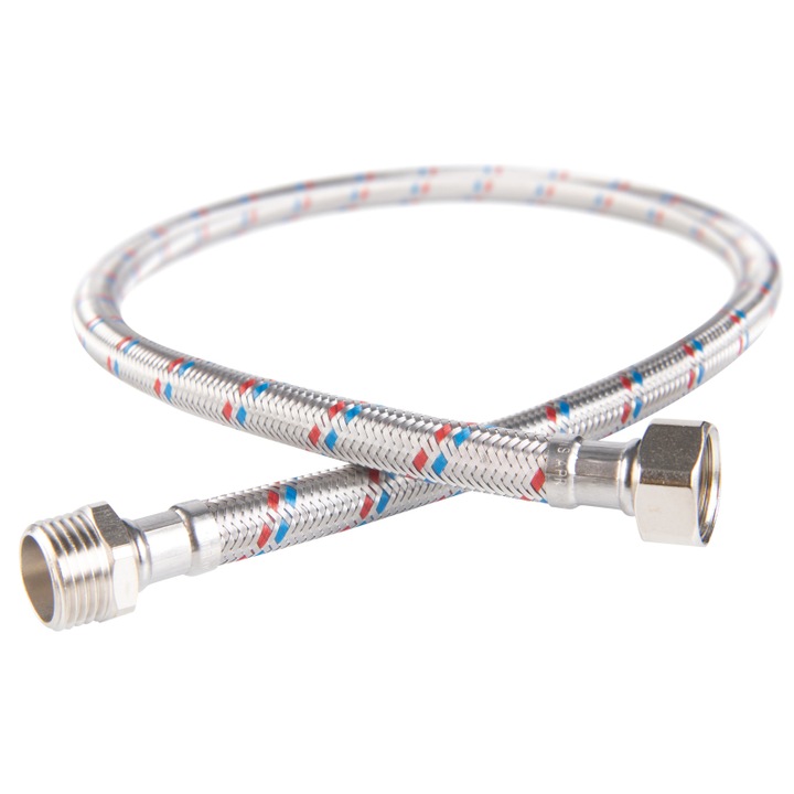 Racord flexibil apă FERRARA 1/2-1/2, 30cm, inox AISI 304, EPDM