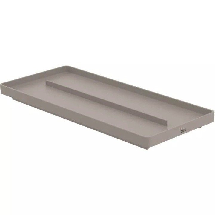 Tava baie Roca Ona A817670C80, pe blat, 350 x 158 mm, plastic, Bej mat