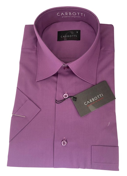 Lila férfi ing, hosszú ujjú, pamut-poliészter, S méret