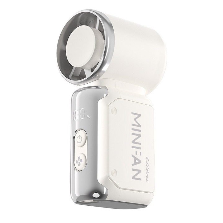 Ventilator super convenabil Mini ventilator turbo violent Ventilator de mana Motor fara perii Buzunar de incarcare USB Mic tun de vant de birou Mini ventilator cu vant puternic Durata de viata a bateriei
