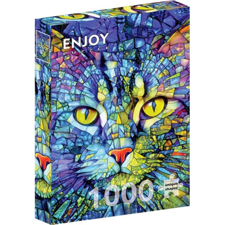 Enjoy 1000 db-os puzzle - Fiona the Stained Glass Cat (2310)