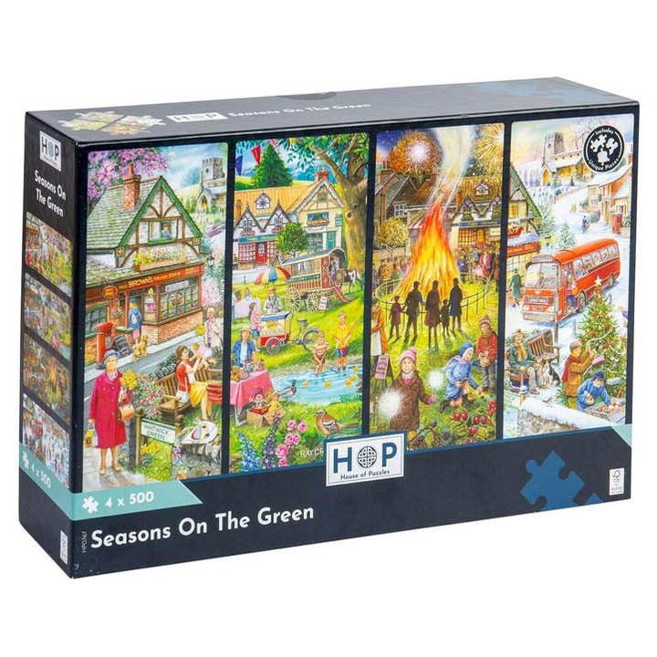 House of Puzzles 4 x 500 db-os puzzle - Seasons On The Green (HP0767)