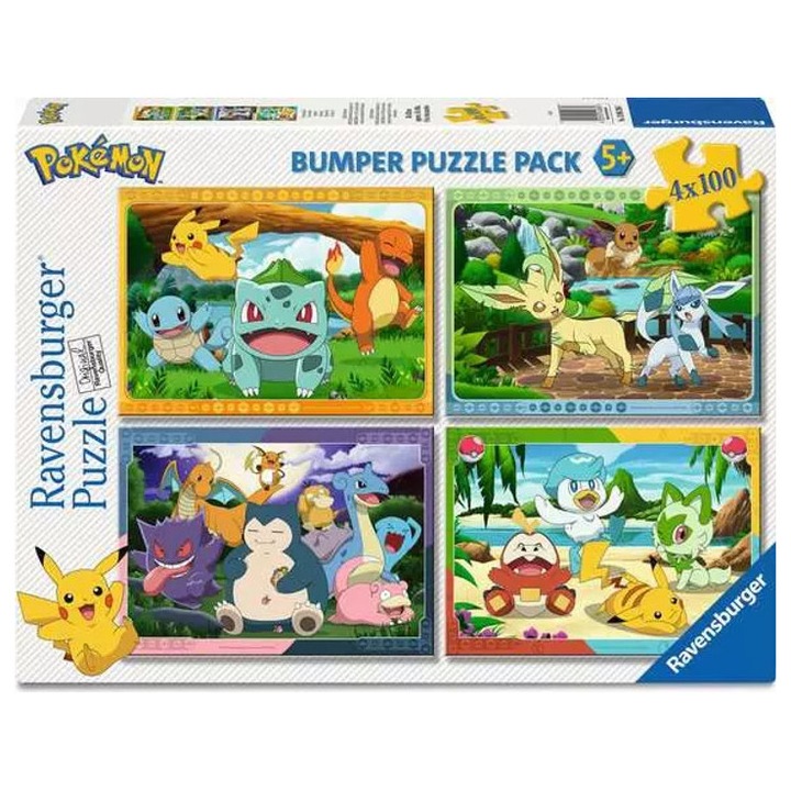 Ravensburger 4 x 100 piese puzzle - Pokémon (12004286)