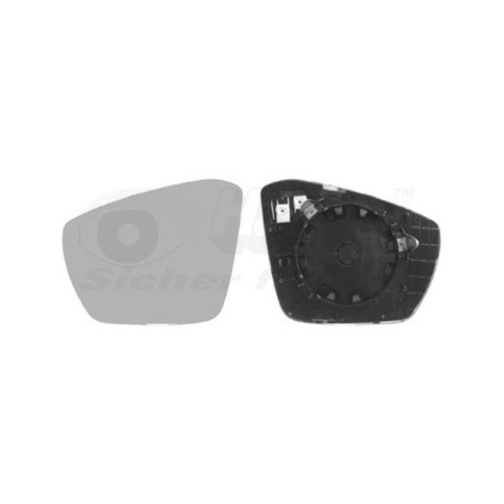 Стъкло Огледало Ляво VAN WEZEL 7624837 Skoda Octavia 3, хомологирано, гаранция