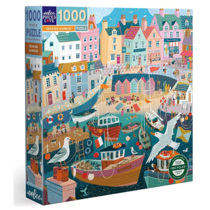 Puzzle EeBoo 1000 piese - Seaside Harbor (PZTSEA)