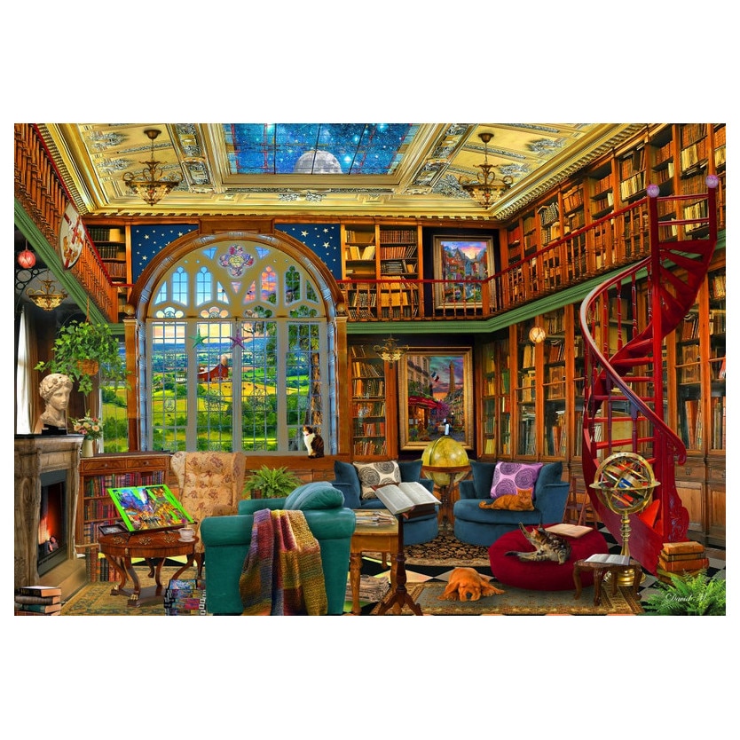 Bluebird 1000 piese puzzle - Biblioteca de țară (91156) - eMAG.ro
