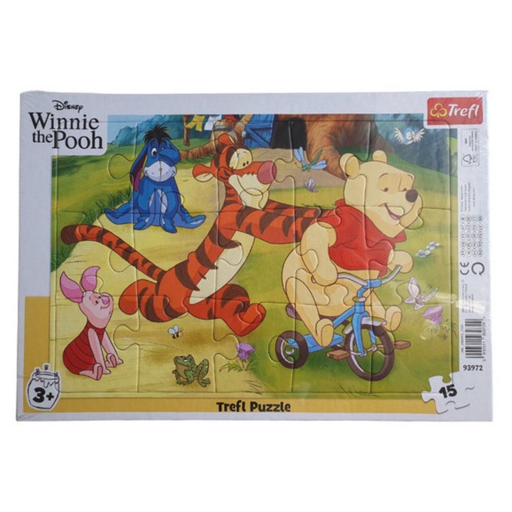 Trefl 15 части пъзел в рамка - Мечо Пух (93972)