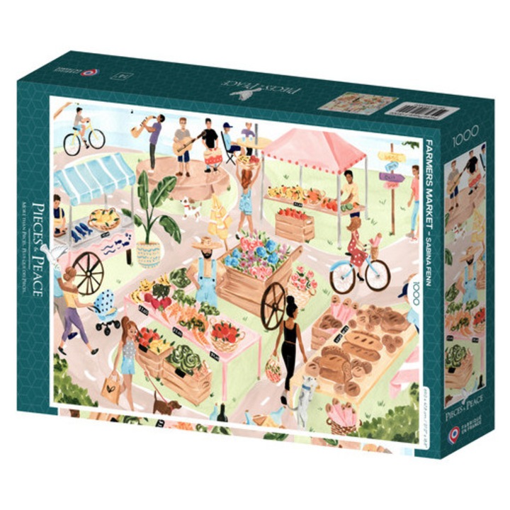 Puzzle Pieces and Peace 1000 bucăți - Piața Fermierilor (0300)