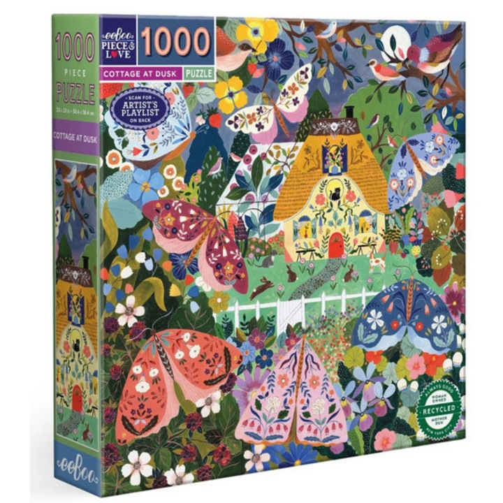 Puzzle EeBoo 1000 piese - Căsuța la amurg (PZT511)