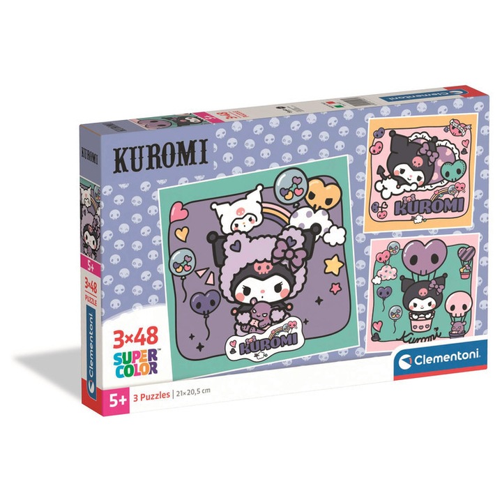 Clementoni puzzle pătrat 3 x 48 bucăți - Kuromi (25027)