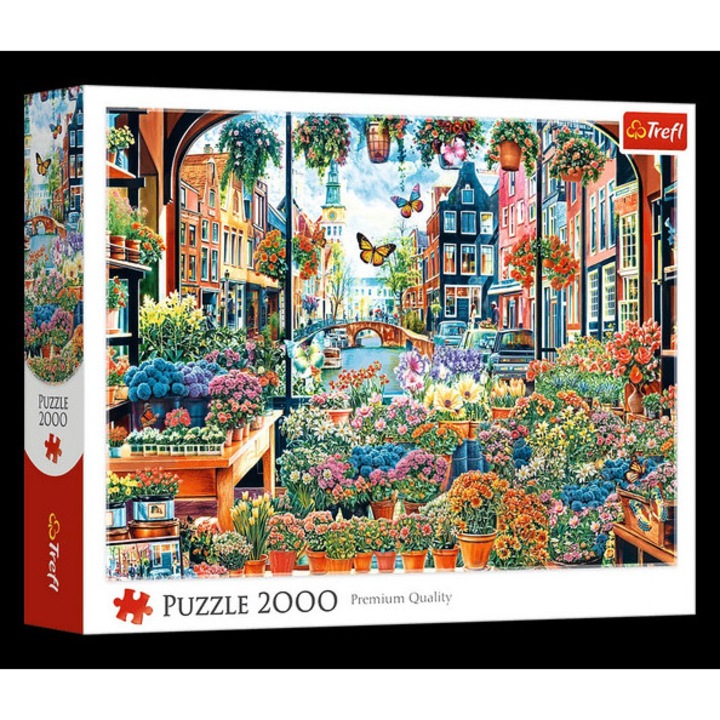 Trefl 2000 db-os puzzle - Flower Shop in Amsterdam (27128)