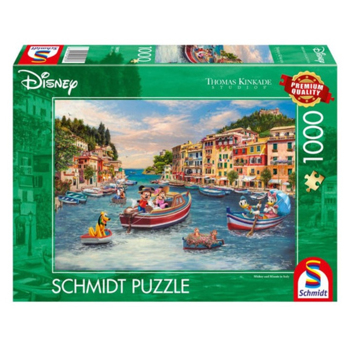 Schmidt puzzle 1000 piese - Disney, Mickey & Minnie în Italia, Thomas Kinkade (58053)