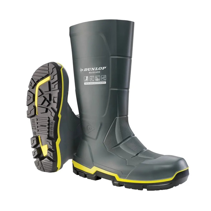 Cizme de lucru Dunlop Acifort MetGuard S5 MZ2LE03 – Protectie metatarsiana si bombeu otel Gri 44