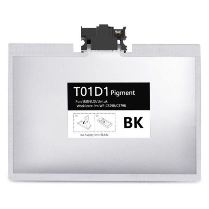 Epson T01D XXL fekete (C13T01D100) kompatibilis tintapatron, 50.000 oldal az Epson WorkForce Pro WF-C529RDTW, WF-C529RDW, WF-C579RD2TWF, WF-C579RDTWF, WF-C579RDWF nyomtatókhoz