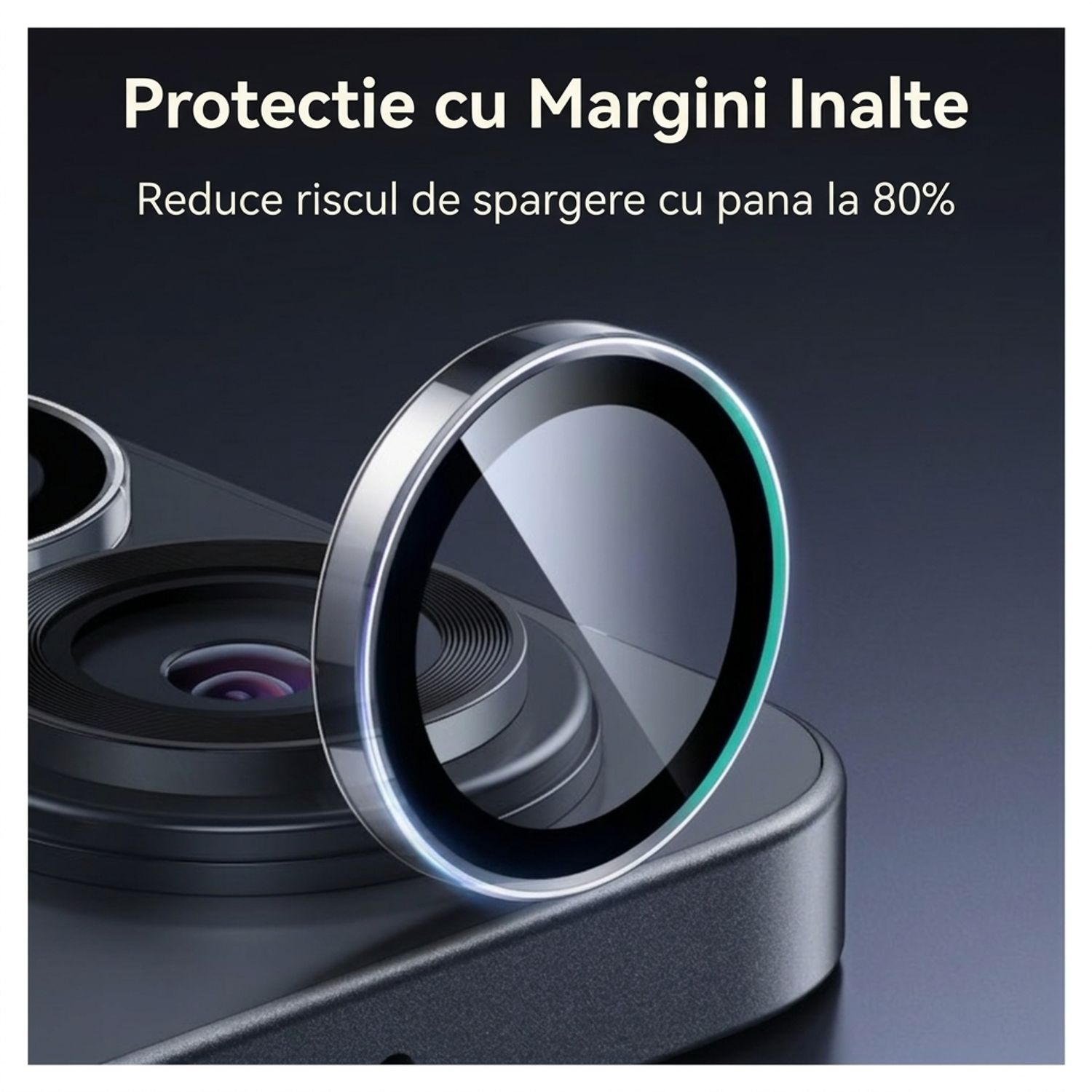Protectie Obiectiv pentru Samsung Galaxy S26 Ultra, Geam Securizat, Claritate Inalta HD, Rezistent la Zgarieturi, Fixare Magnetica, Albastru