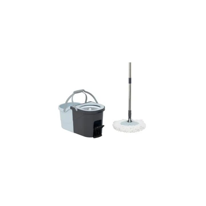 Set curatenie Stepy, galeta dubla, 7+8.2 litri, mop, plastic, 52 x 25 cm
