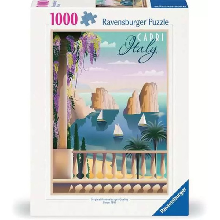Ravensburger мозайка от 1000 части - Пощенска картичка от Капри (12001209)