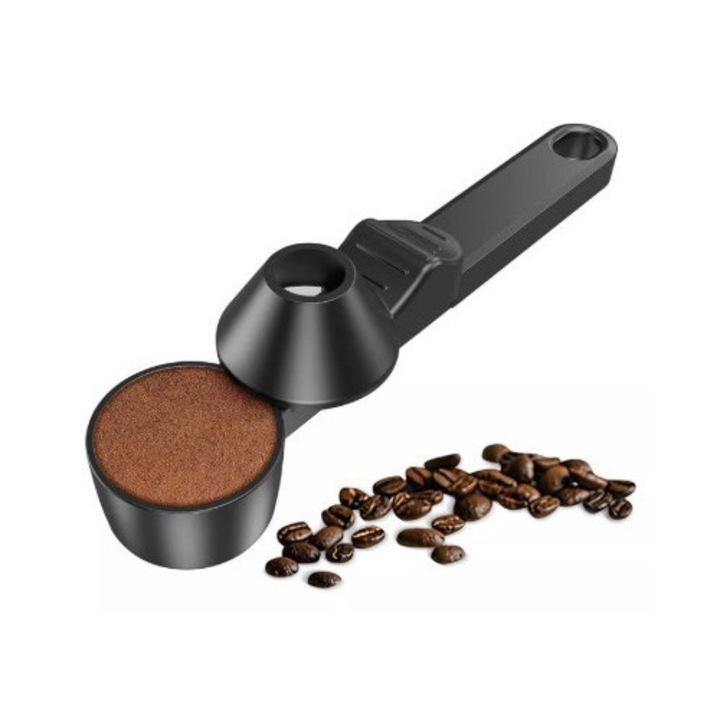 Linguri de cafea, set de 2, maner lung, capacitate mare, forma rotunda