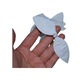 Set 4 elastice de par, cu fundite, pentru fete, Mini Junior EL1803A, Alb
