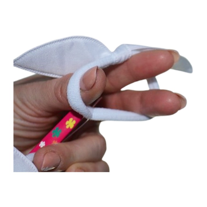 Set 4 elastice de par, cu fundite, pentru fete, Mini Junior EL1803A, Alb