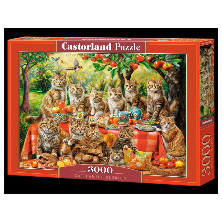Castorland пъзел от 3000 части - Семейна среща на котки (300730)