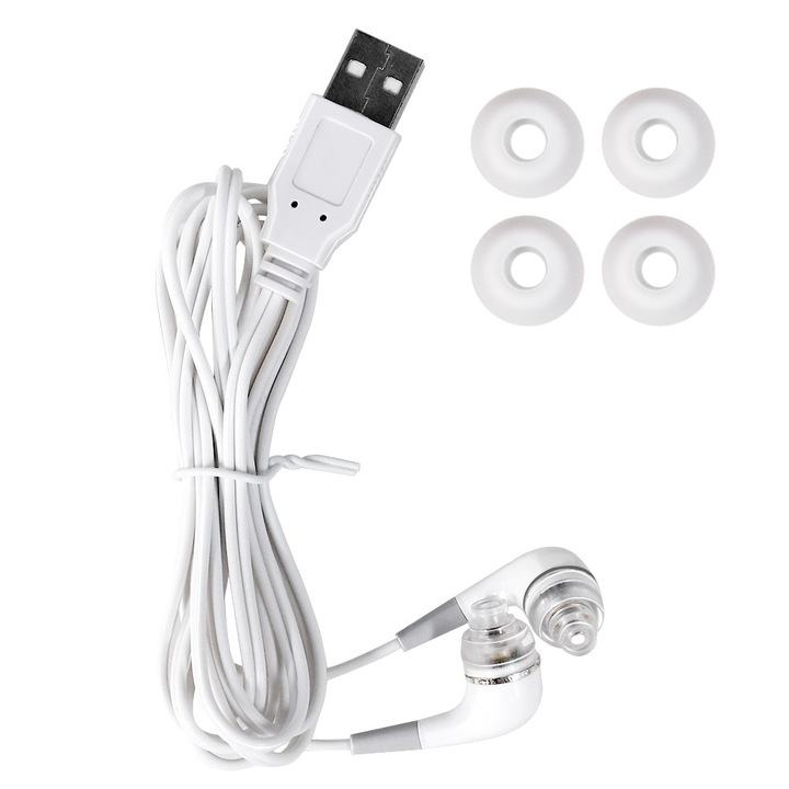 Dispozitiv de fizioterapie cu laser, 650nm, iradiere nazala si auriculara, alimentare USB, compact si portabil