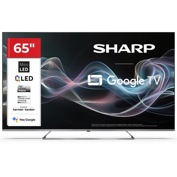 Televizor Sharp 65JP7265E, 65", 4K Ultra HD, QLED MiniLED, Negru