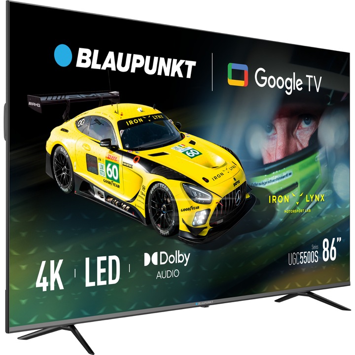 Televizor Blaupunkt LED 86UGC5500S, 218 cm, Smart Google TV , 4K Ultra HD, Clasa G