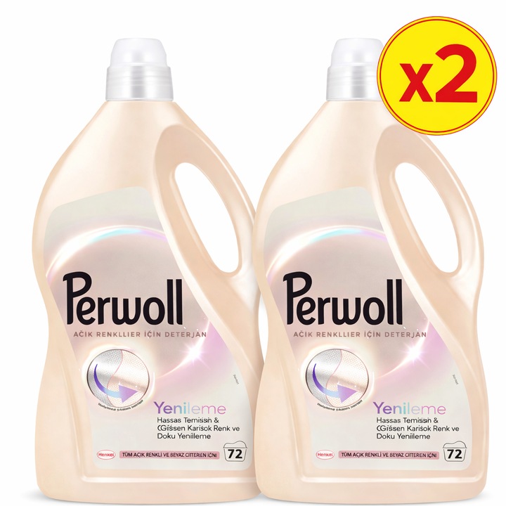 Detergent lichid Perwoll Renew Alb 3.96L, pachet promotional, pentru rufe negre
