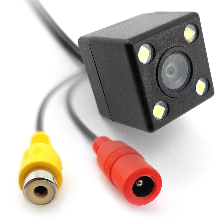 Camera marsarier, 4 x LED, RCA, unghi larg de vizualizare, rezistent la intemperii, 12V