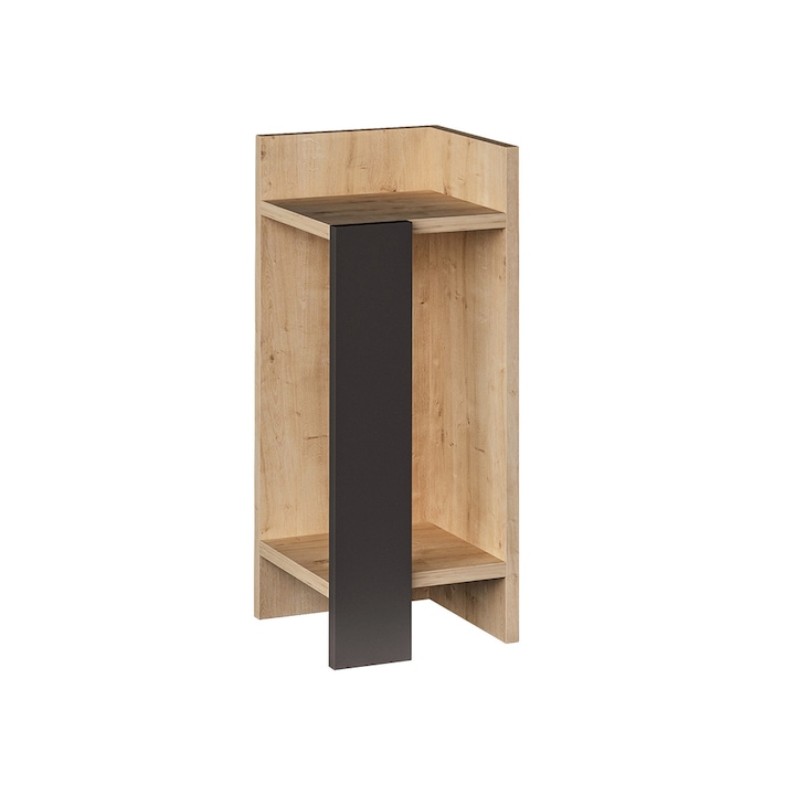 Noptiera Timeless Tools, dreapta, 60 x 25 x 27 cm, Antracit-Stejar