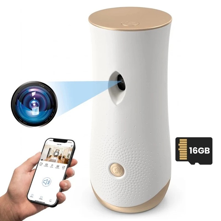 Kémkamera légfrissítőben iUni IP77, Wi-Fi, Full HD, 16GB, Élő nézet telefonon