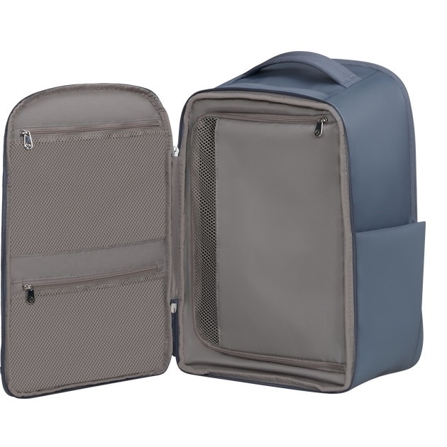 Rucsac laptop Samsonite Move Journey S pentru femei, sub scaun, 14.1", 40 x 25 x 20 cm, albastru furtună