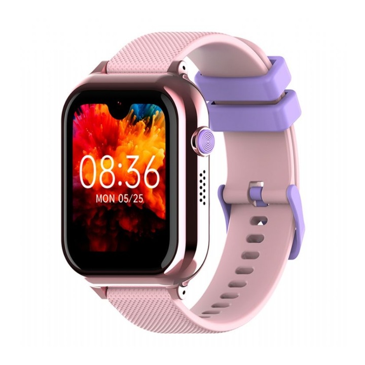 Gyerek Okosóra Wonlex KT38 Telefon Funkcióval, Névjegyekkel, Wi-Fi-vel, Bluetooth-tal, 2MP Kamerával, Üzenetekkel, Fotógalériával, Rózsaszín