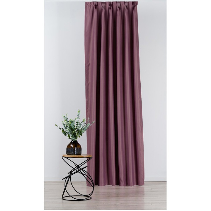 Завеса с перделък Solar Imagine, Димаут, 140x260 см, 100% полиестер, 240 GSM, Лилав