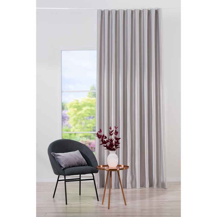 Draperie cu rejansa multifunctionala Canyon Mendola Interior, dimout, 140x260cm, 100%Poliester, 280 GSM, gri