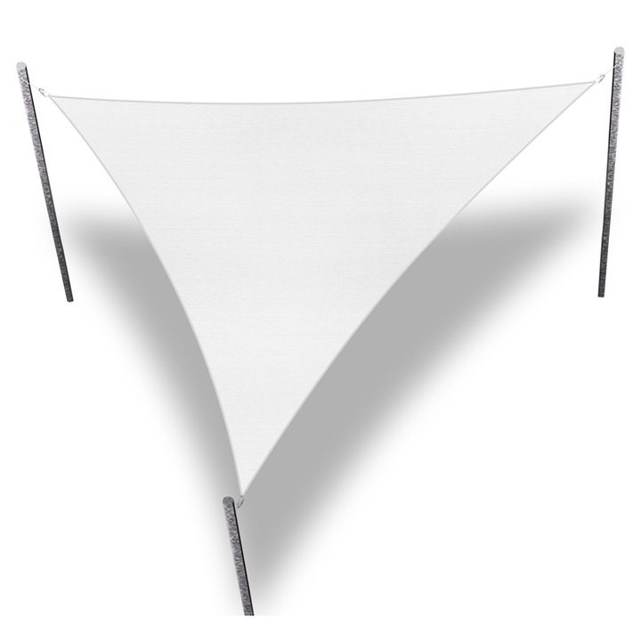 SunShade Vízálló napvitorla, 5x5x7m, Fehér