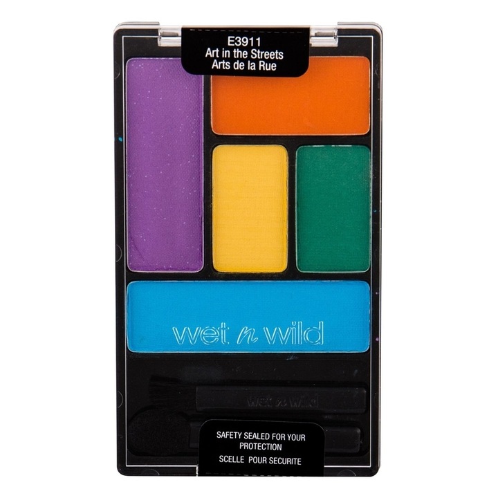 Paletă de farduri de ochi Wet n Wild Color Icon, Art In The Streets, 5 nuanțe, multicolor, 6 g