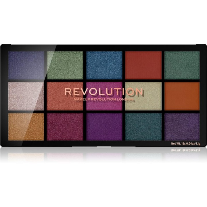 Paletă de farduri de ochi, Makeup Revolution, Passion For Colour, 15 buc, multicolor, 16.5 g