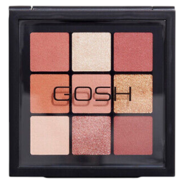 Paleta de farduri de ochi Gosh Eyedentity 002 Be Humble, 9 nuanțe, 8 g, multicolor, tester