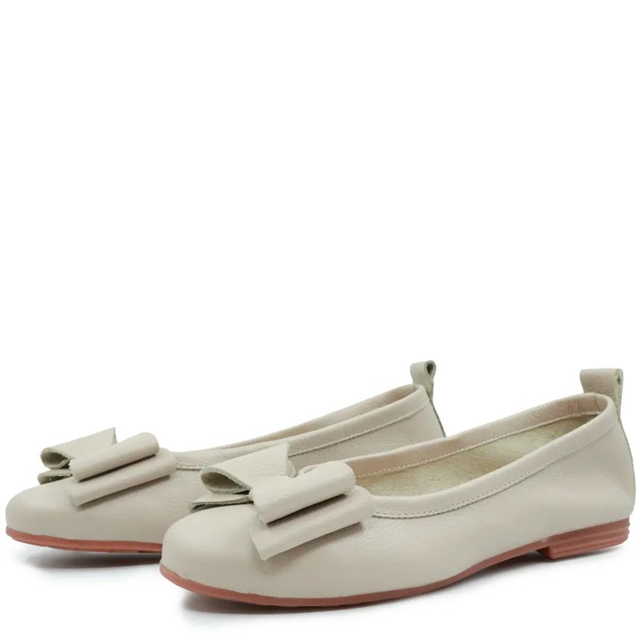 Balerini dama, Glemis, f-6.7, Piele naturala, Bej