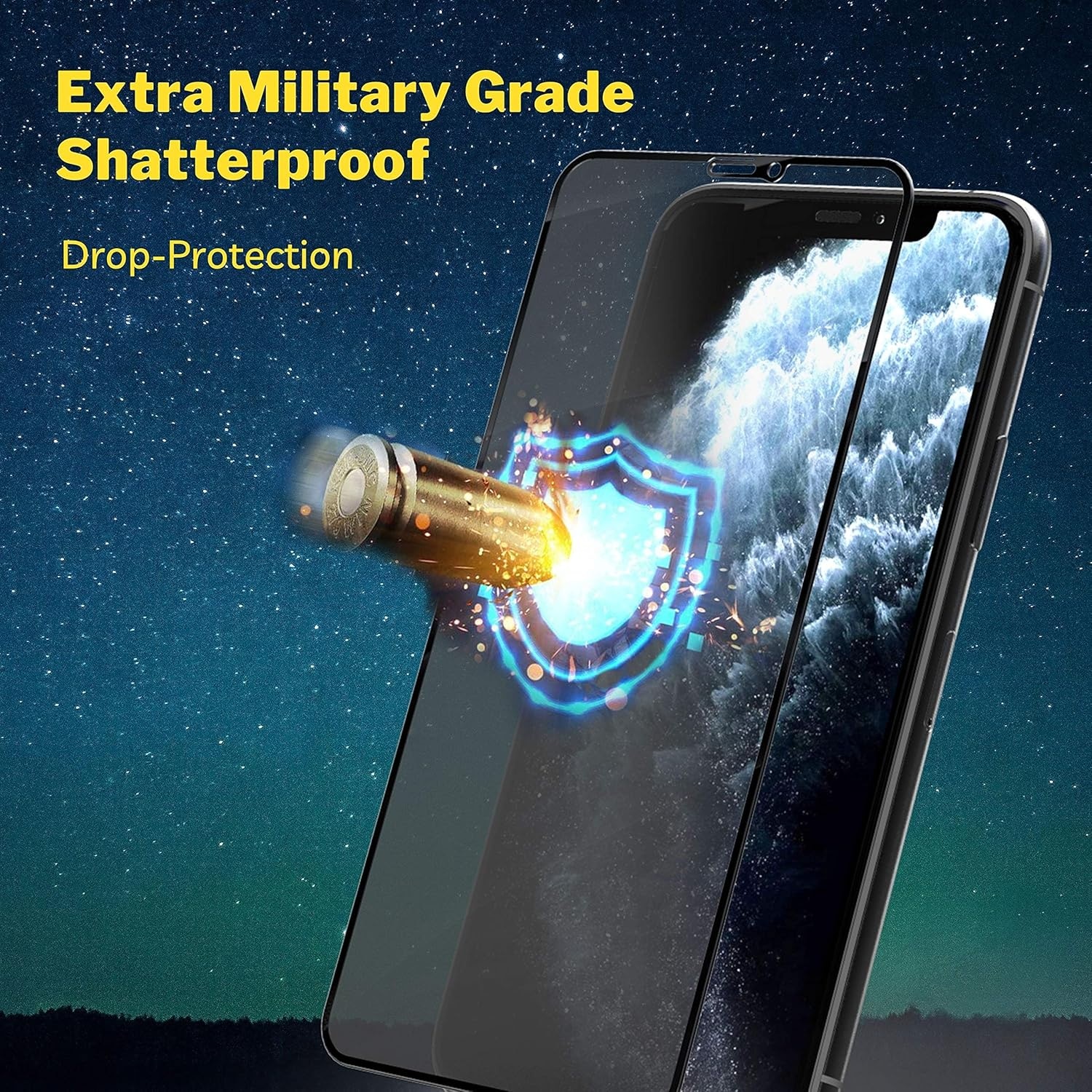 Set 2 Folie Sticla Privacy CRE8VE3 compatibila cu iPhone 15pro, MaxDefense+ Privacy, Full Cover 3D, Full Glue, Sticla Securizata, Duritate Militara, Ultra HD, Protectie Profesionala Ecran 3D, Aluminiu inalt, Anti Zgarieturi, Anti Socuri